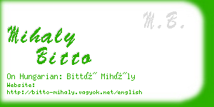 mihaly bitto business card